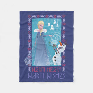 Couverture Polaire Elsa et Olaf Coeur chaleureux Chaleurs Chaleurs