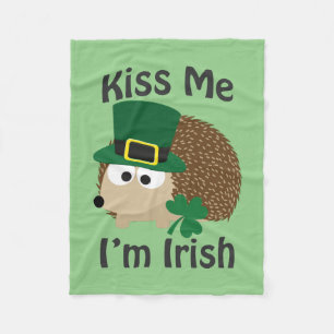 Couverture Polaire Embrasse-moi Je suis un hérisson irlandais