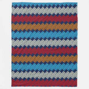 Couverture Polaire Embroderie de dentelle de Motif Boho ethnique sur