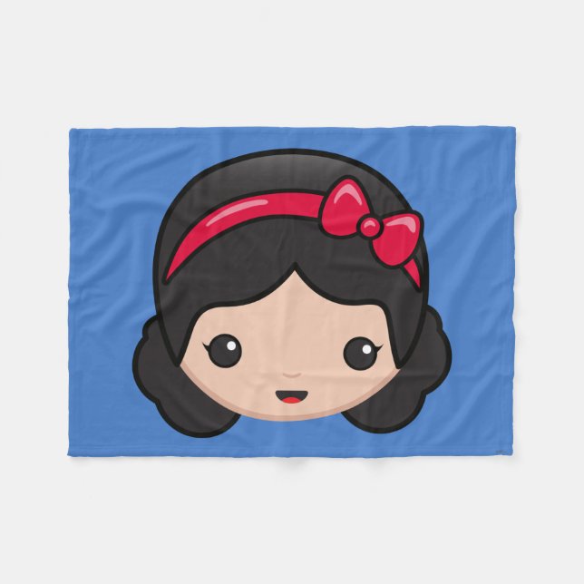 Couverture Polaire Emoji Blanche Neige (Devant (Horizontal))