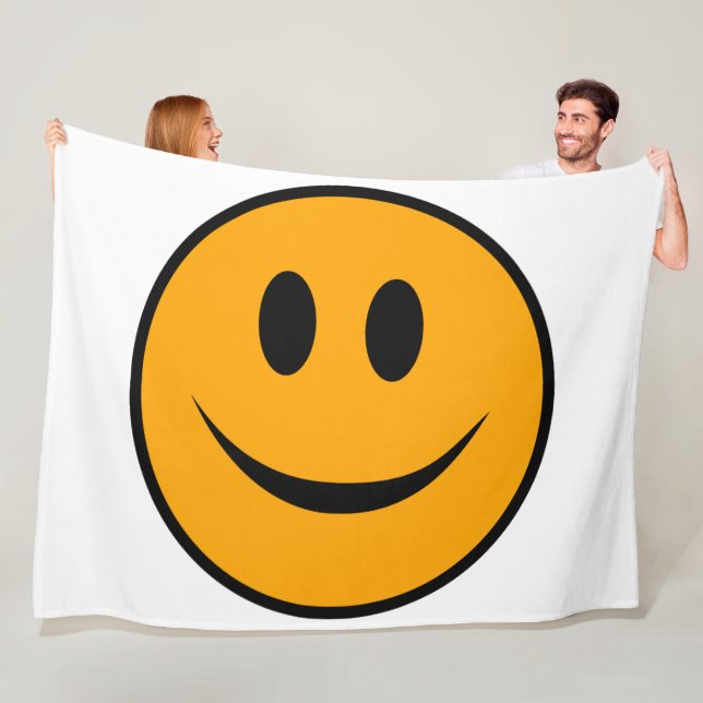 Couverture Polaire Emoji du visage souriant (En situation)