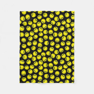 Couverture Polaire Emoji jaune fait face