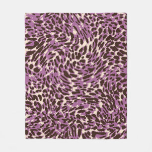 Couverture Polaire Empreinte de léopard, Motif animal classique.