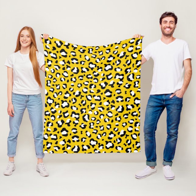 Couverture Polaire Empreinte de léopard, Spots de léopard, Leopard Ja (En situation)