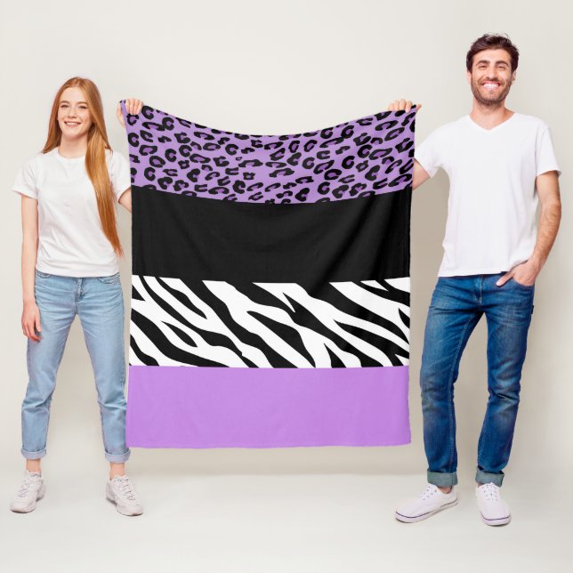 Couverture Polaire Empreinte de léopard, Zebra Print, Poster de anima (En situation)