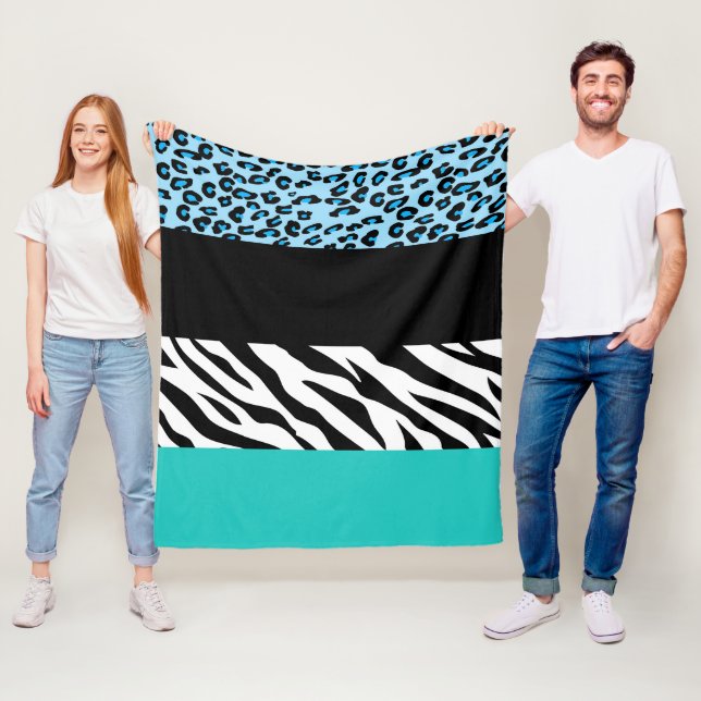 Couverture Polaire Empreinte de léopard, Zebra Print, Poster de anima (En situation)