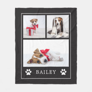 Couverture Polaire empreinte de patte   Multi Photo Animal de compagn