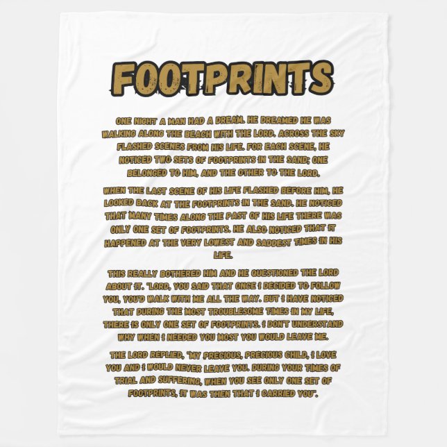 Couverture Polaire Empreintes Dans La Prière Du Sable (Devant)