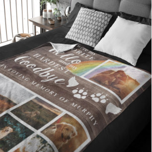 Couverture Polaire Empreintes de pattes rustiques Personnalisé Pet Ph