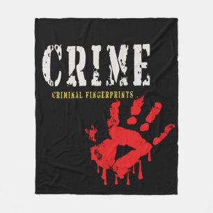 Couverture Polaire empreintes digitales criminelles Fleece Blanket