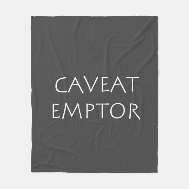 Couverture Polaire Emptor Caveat (Devant)