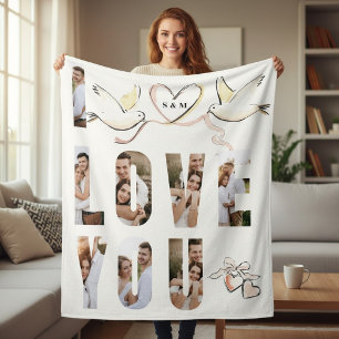 Couverture polaire en flanelle avec collage de pho