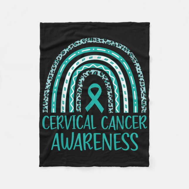 Couverture Polaire En Janvier, Nous Portons Un Cancer Du Col Turquois (Devant)
