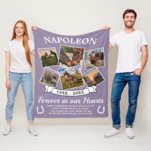 Couverture Polaire En Mémoire Amoureuse Cheval violet