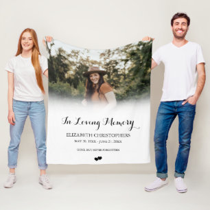 Couverture Polaire En Mémoire d'amour Photo personnalisée Mémorial fu