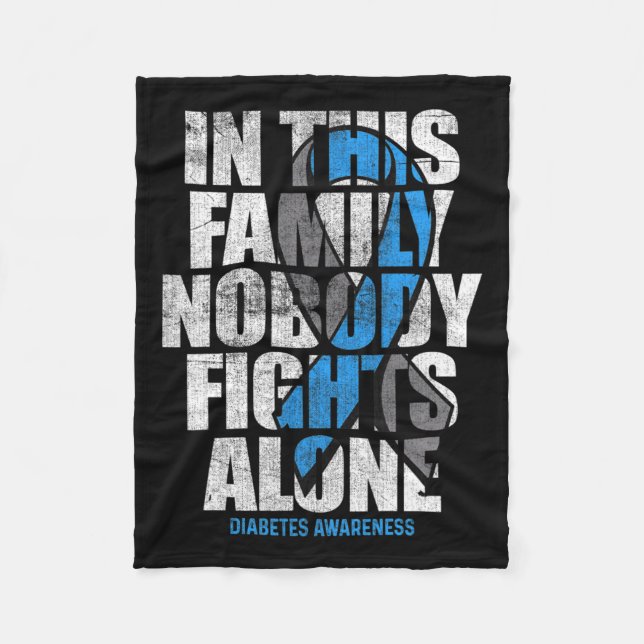 Couverture Polaire En Novembre Nous Portons Bleu T1d T2d Diabète Diab (Devant)