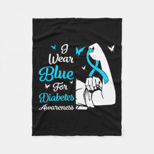 Couverture Polaire En novembre We Wear Blue Ribbon Diabete Awareness