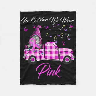 Couverture Polaire En Octobre Nous Portons Gnome Rose Camion Cancer D