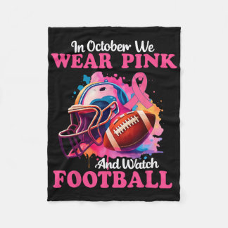 Couverture Polaire En Octobre, Nous Portons Le Rose Et Suivons Footba