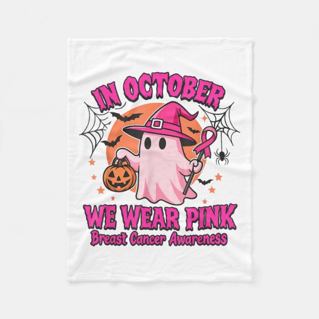 Couverture Polaire En Octobre, Nous Portons Pink Breast Cancer Sensib (Devant)