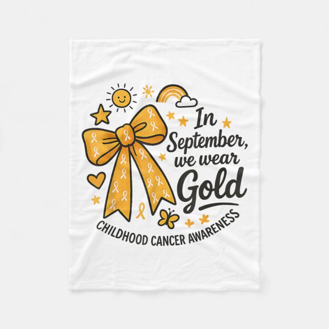 Couverture Polaire En Septembre, Nous Portons Gold Childhood Cancer A (Devant)