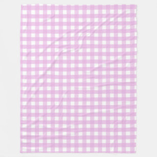 Couverture Polaire En vichy rose pâle