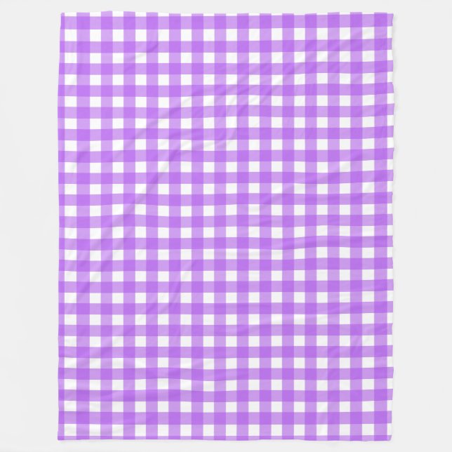 Couverture Polaire En vichy violet brillant (Devant)