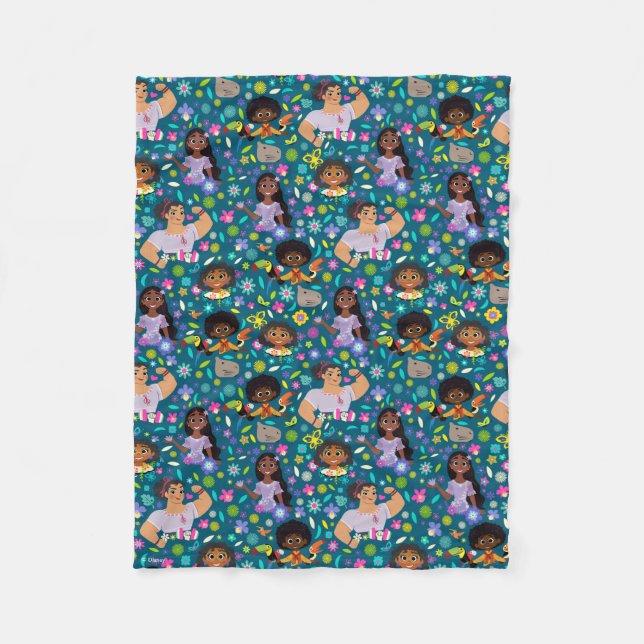 Couverture Polaire Encanto | Floral Character Motif (Devant)