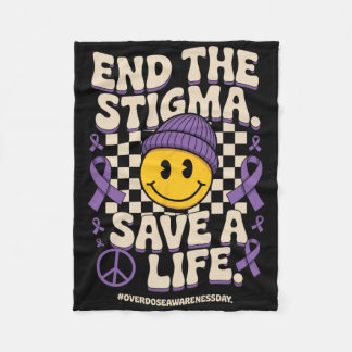 Couverture Polaire End The Stigma Save A Life Groovy Overdose Awarene
