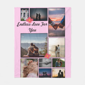 Couverture Polaire Endless Love Photo Collage polaire