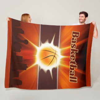 Couverture Polaire Énergie De Basket-Ball Gagnant Du Jeu De La Cour M