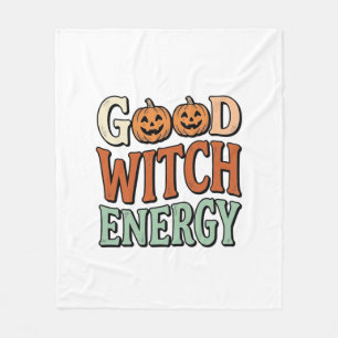 Couverture Polaire Énergie de bonne sorcière Design vectoriel Hallowe