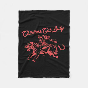 Couverture Polaire Enfant Chat Lady Retro Cowboy Girl
