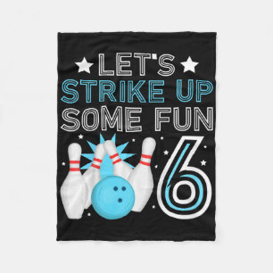Couverture Polaire Enfants 6e anniversaire Bowling Bow 6 ans Bow