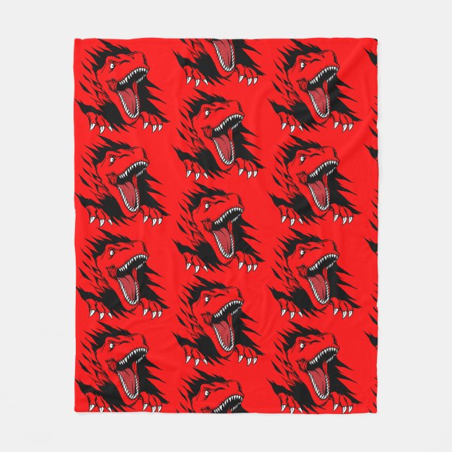 Couverture Polaire Enfants dinosaures (Devant)