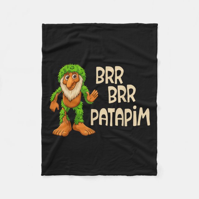 Couverture Polaire Enfants garçons filles mème Italien Brainrot Brr B (Devant)