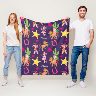 Couverture Polaire Enfants Motifs Pink Purple