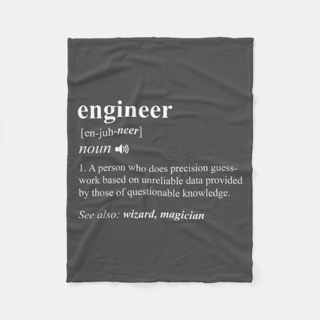 Couverture Polaire Engineer Definition Funny Engineering Mechanical C (Devant)