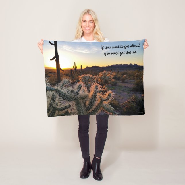 Couverture Polaire Énonciation inspirée de cactus de coucher du (En situation)