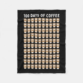 Couverture Polaire Enseignant 100 tasses de café École du 100e jour