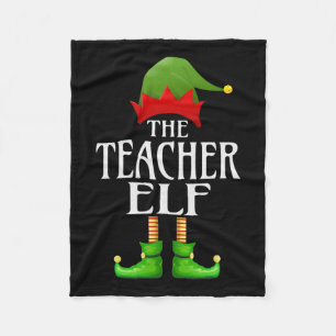 Couverture Polaire Enseignant Elf Xmas Funny Family Matching Group Ch