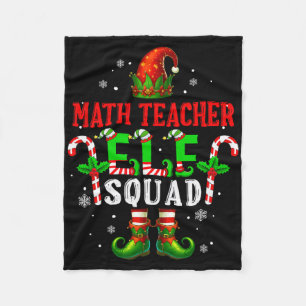 Couverture Polaire Enseignant en maths Elfe Équipe Xmas Chapeau d'elf