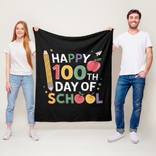 Couverture Polaire Enseignants du 100e jour d'école Joyeux 100 jours