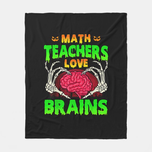 Couverture Polaire Enseignants en mathématiques Cerveaux Squelette Co (Devant)
