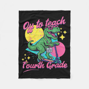 Couverture Polaire Enseigner en quatrième année scooter rétro dinosau