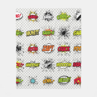 Couverture Polaire Ensemble abstrait d'objets pop art sur un dossier
