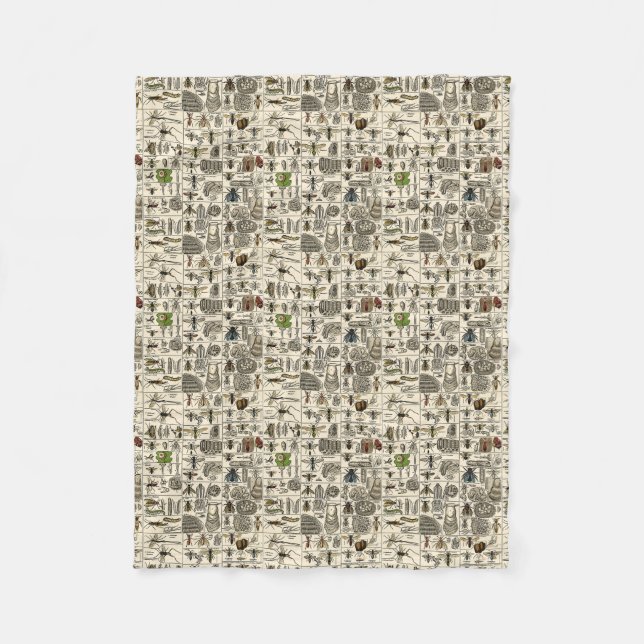 Couverture Polaire Entomologie vintage (Devant)