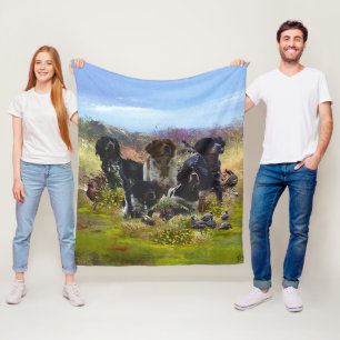 Couverture Polaire Épagneuls bretons, chasse aux oiseaux