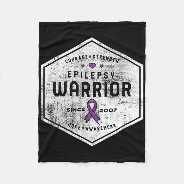 Couverture Polaire Epilepsy Awareness Epilepsy Warrior Since 2007  (Devant)