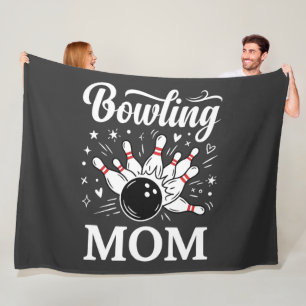 Couverture Polaire Épingles de cœur de maman de bowling Ligue drôle F